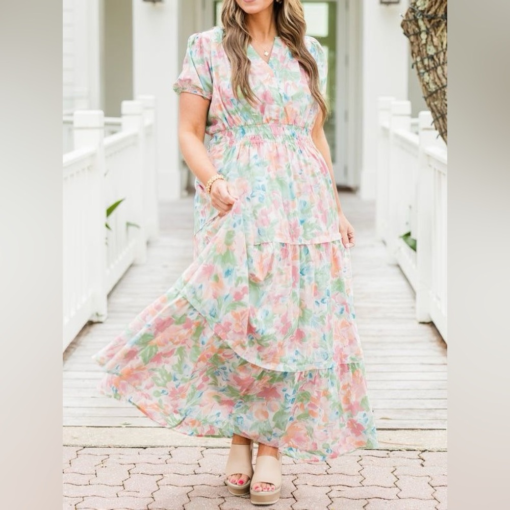 Chic Soul my love language Multicolor Floral Dress size 1x